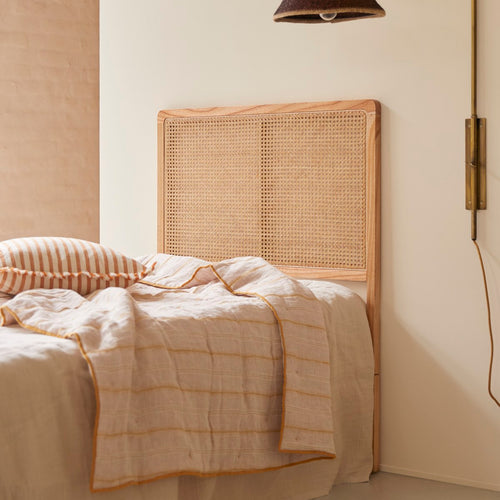 Tikamoon Hoofdbord voor kinderbed van gevlochten rotan 90 cm - Naturel - vtwonen shop
