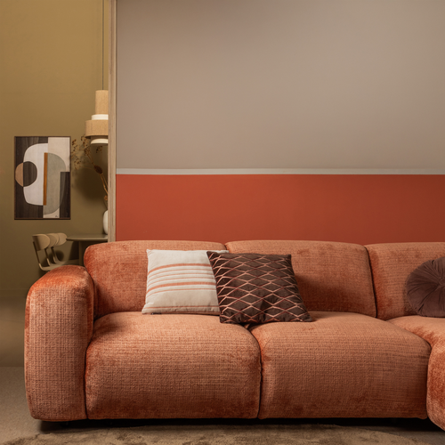 WOOOD chaise longue bank rechts Cloud - Chenille - Terra - 80x280x165