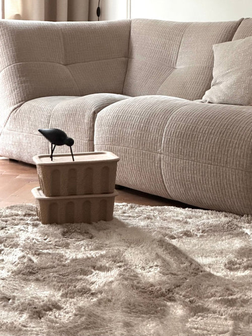 Interieur05 vloerkleed Odelia stone - rond -hoogpolig  - 160 x 160 cm
