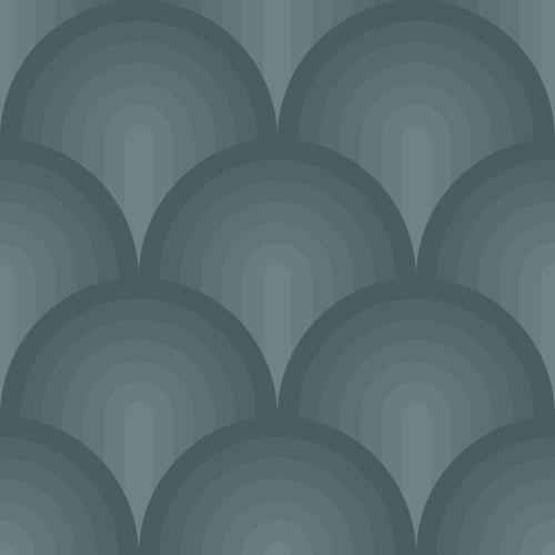 ESTAhome behang 3D-motief petrolblauw - 50 x 900 cm - 131123 - vtwonen shop