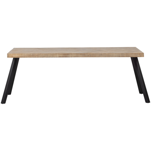 WOOOD tafel visgraat met 2-standen poot Tablo - Mango - 75x200x90