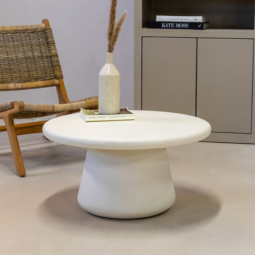Giga Meubel Salontafel Romy - Rond - Beton/Betonlook - 70cm - vtwonen shop
