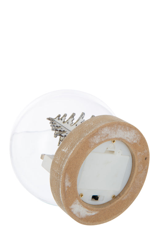 J-Line waterbal Beer - multiplex - wit/goud - LED lichtjes - vtwonen shop