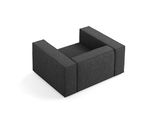 Cosmopolitan Design Fauteuil Arendal chenille, zwart - 102x124x70cm