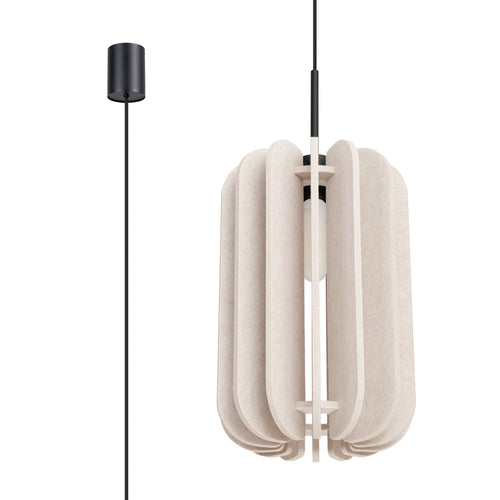 Sollux Lighting Hanglamp MULA 27 beige - 27x27x165cm