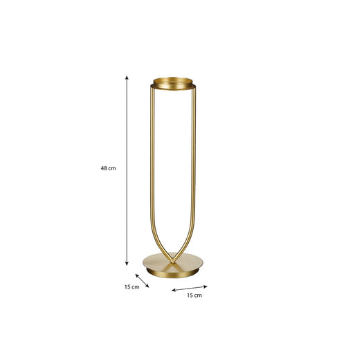Mica Decorations Aletta Kandelaar - L15 x B15 x H48 cm - Metaal - Goud