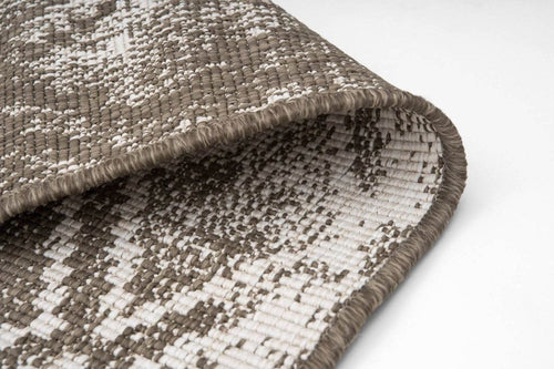 Buiten vloerkleed Frost - Bruin/Wit -  dubbelzijdig - EVA Interior - 200 x 290 cm - vtwonen shop