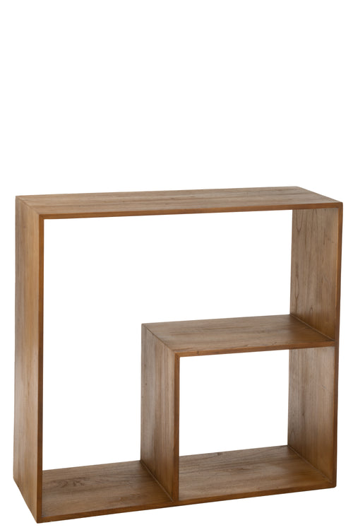 J-Line wandrek Kubus 2p - hout - bruin - vtwonen shop