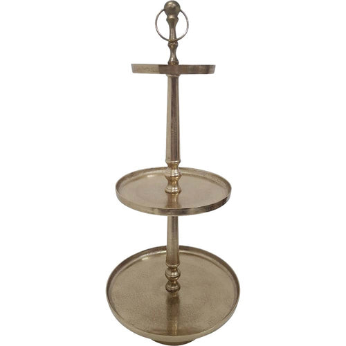 Lesli Living etagère Brush - goud - Ø41x89cm