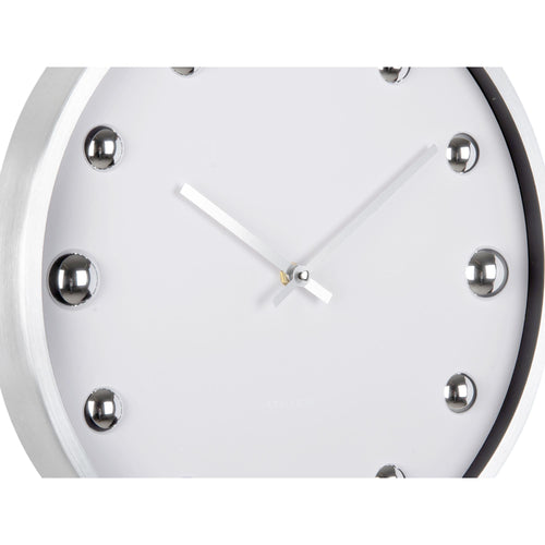 Karlsson wandklok Shiny Dots - wit - Ø35.5cm