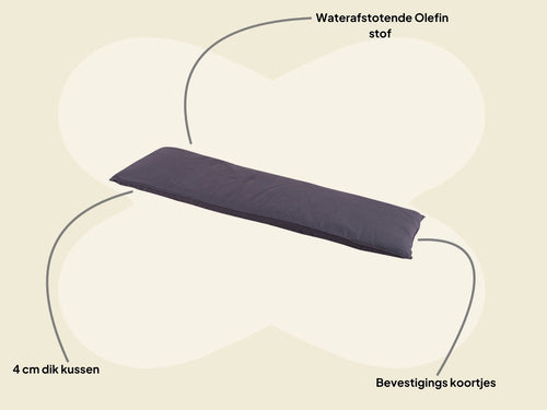 MaximaVida bankkussen Antro 116 x 40 x 4 cm - waterafstotend