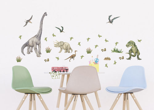 Sanders & Sanders muursticker dinosaurussen groen - 65 x 42.5 cm - 601344