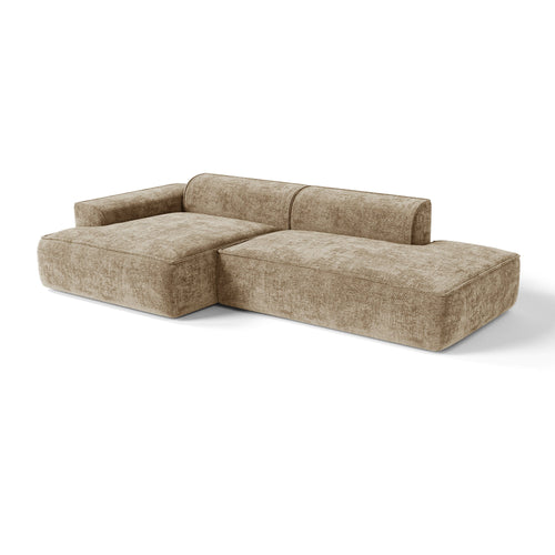 Premium Interiors - Hoekbank (links) HANA - fluweel weefsel mol 260cm
