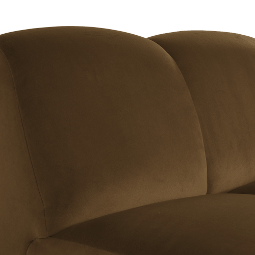 WOOOD 1-zits bank arm rechts Mojo - Velvet - Honinggeel - 74x124x97