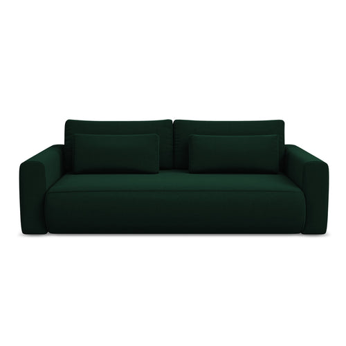 LaMiaSofa 3-zits slaapbank Perugia - velours - flessengroen - 238x105x82