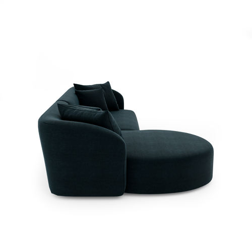 Sia Home - Hoekbank links EMY - Fluweel - Pauwblauw - 300cm - vtwonen shop