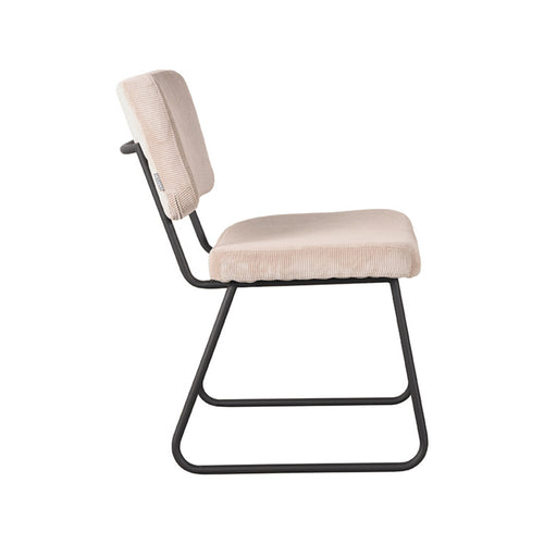 LABEL51 Eetkamerstoel Noah - Naturel Ribstof - Zithoogte 48cm - Set van 2 - vtwonen shop