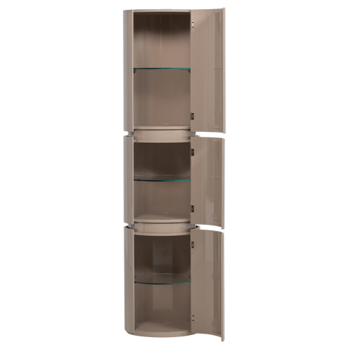 WOOOD ronde kast 188xØ45 cm Sera - Hout - Hoogglans Zand - 188x45x45