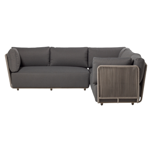WOOOD loungeset tuin Sora - Metaal/Touw - Bruin - 73x269x269
