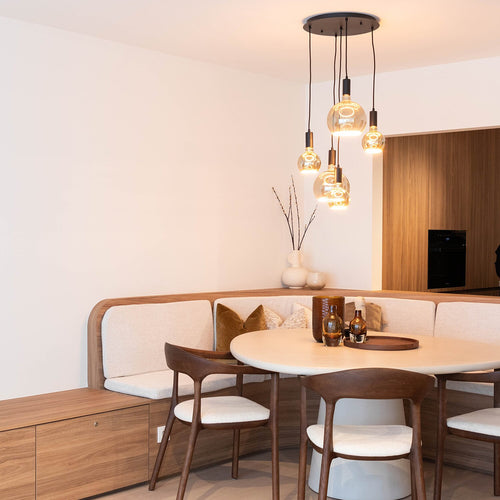 Atmooz hanglamp Sapa 5 - zwart - Ø 40 x H 130 cm - E27