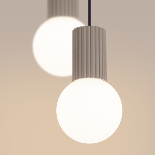 Sollux Lighting Hanglamp HALO 2P taupe - 15x15x120cm