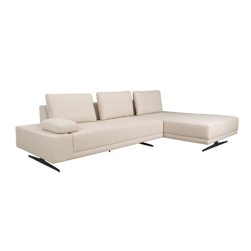 Dutchbone Shelly Bank Off-White Rechts Chaise Longuen - Wit - vtwonen shop