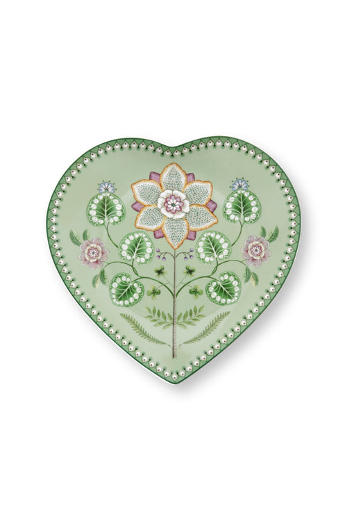 Pip Studio Bordenset Hart - Lily&Lotus - Groen - 23cm - Set van 2