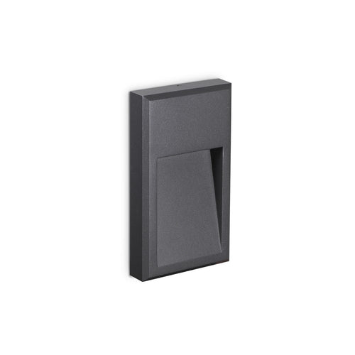 LED Buiten Inbouw Wandlamp Antraciet IP65, 3000K