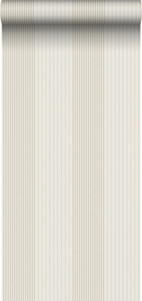 Sanders & Sanders behang strepen vergrijsd beige - 53 cm x 10.05 m - 640671