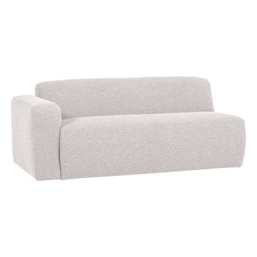 WOOOD 2-zits bank arm links Mojo Base - Bouclé - Ecru - 74x185x97