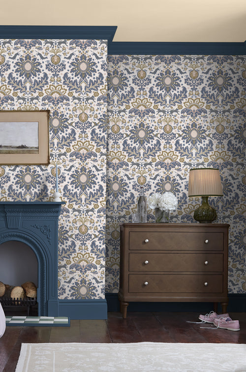 Joules Vliesbehang - Animal Damask