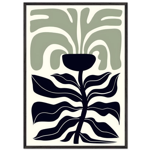 Artfulprints Poster met Lijst Matisse – Poetic bloom II   - 70x100 cm - Groen