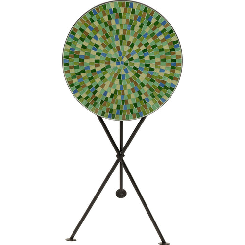 Kare Design Bijzettafel Clack Mosaic Ø35cm groen en blauw