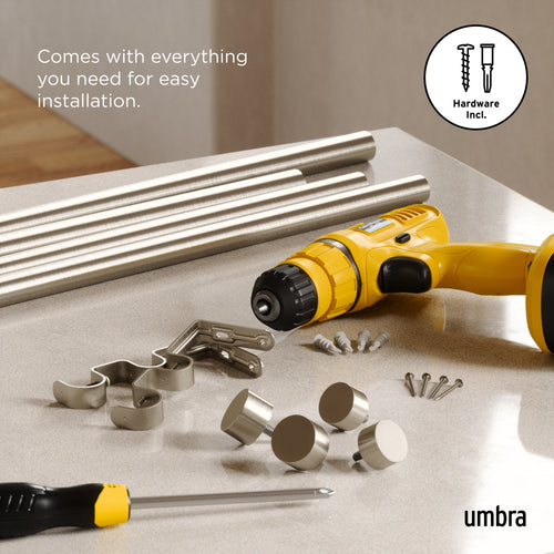 Umbra Cappa uitschuifbare dubbele gordijnroede - vtwonen shop