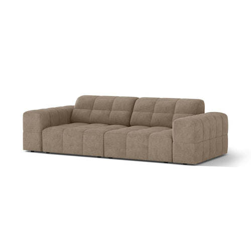 Cosmopolitan Design - Bank Chicago 3-zits, chenille donkerbeige - 102x212x78cm