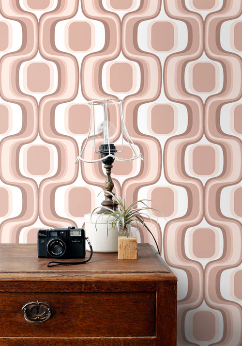 ESTAhome behang retro ornamenten terracotta roze - 50 x 900 cm - 131583 - vtwonen shop