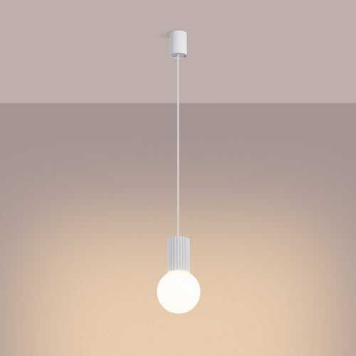 Sollux Lighting Hanglamp HALO 1 wit - 12x12x120cm