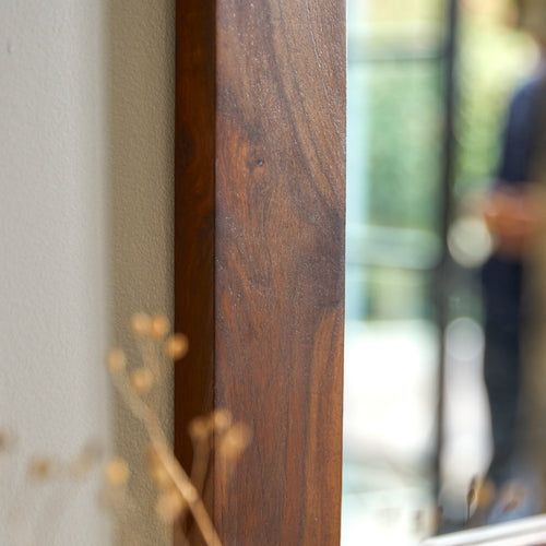 Tikamoon Massief palissander spiegel 100 x 50 cm - Bruin - vtwonen shop