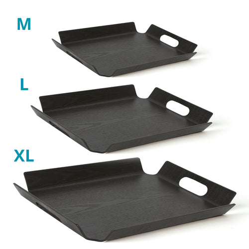 Bredemeijer - Dienblad Madera rechthoekig XL zwart - vtwonen shop