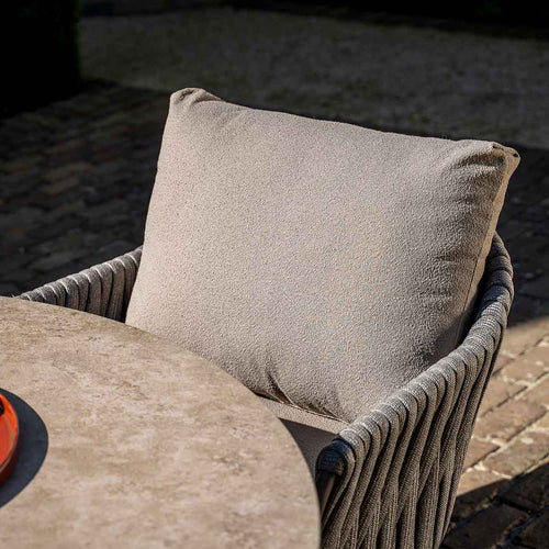 Taste by 4 Seasons tuinset Cannes 5-delig - Sarah lage tuintafel Ø130 cm - terre ceramic print