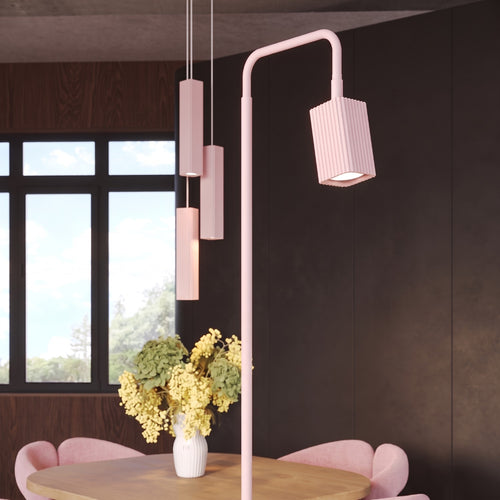 Sollux Lighting Hanglamp RAYO 1 roze - 8x8x118cm