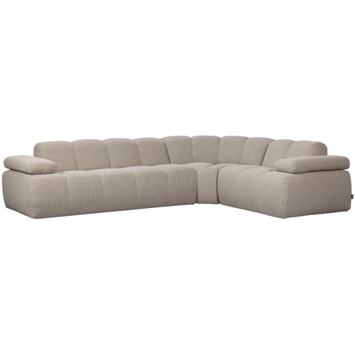 WOOOD hoekbank rechts Mojo - Bouclé - Beige Melange - 74x310x230 - vtwonen shop