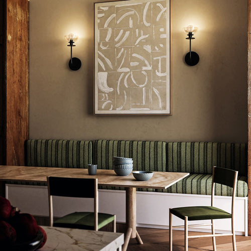 Wandleuchte Contemporary Matt Schwarz 1x E14