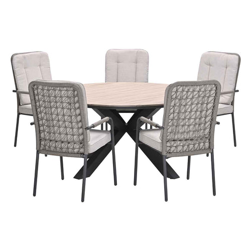 Garden Impressions tuinset Aleria - Tulli - taupe - Ø148x75 cm - 6-delig - vtwonen shop