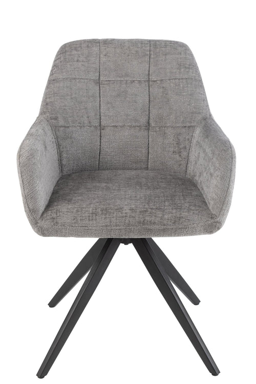 J-Line stoel Louna - ijzer/acryl - grijs