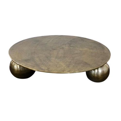 StarFurn Salontafel Ziva - Rond Goud Metaal - 90x90x23cm - vtwonen shop