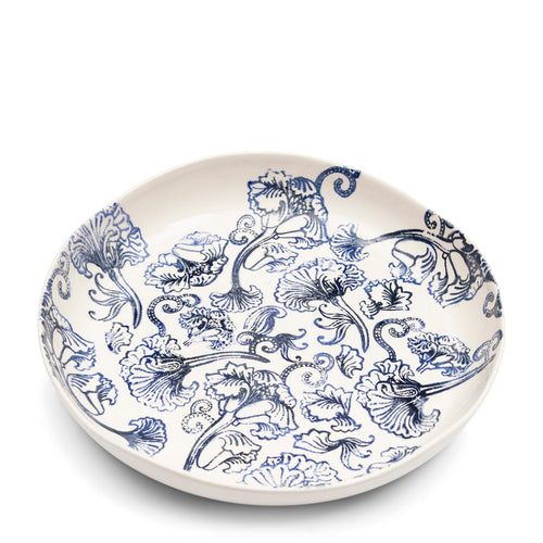 Rivièra Maison Amalfi Serving Bowl - Aardewerk - Blauw / White - vtwonen shop