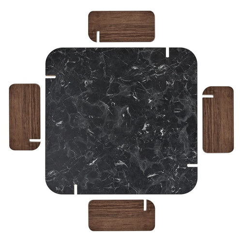 Calicosy - Vierkante ORME - Donker hout 90x90x35 cm