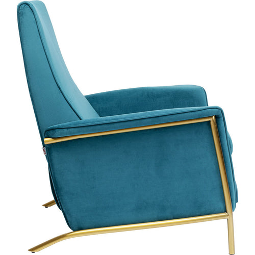 Kare Design Fauteuil relax Lazy fluweel petroleumblauw - vtwonen shop