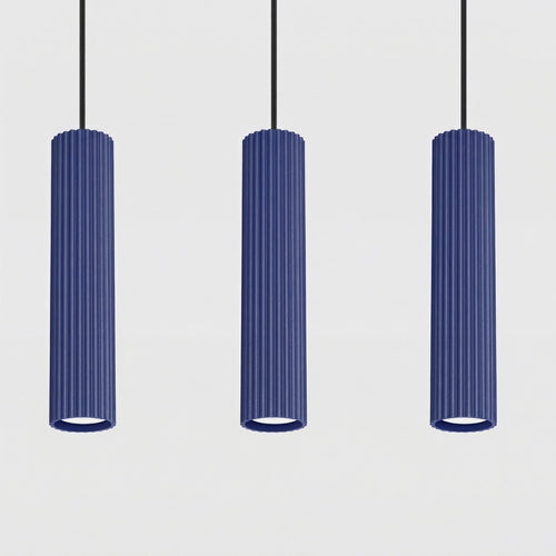 Sollux Lighting Hanglamp KARBON 3L ultramarijn - 45x6,5x98cm